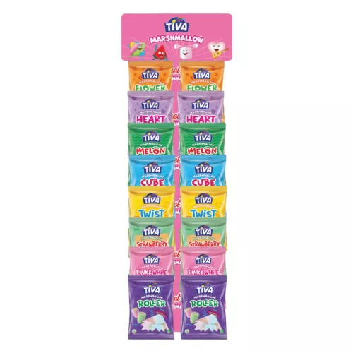 Tiva Marshmallow Pink & White Hangstand 6x12x30g