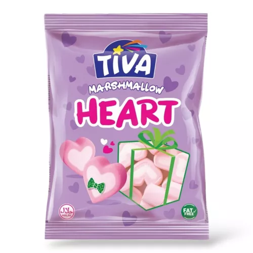Tiva Marshmallow Heart 12x140g