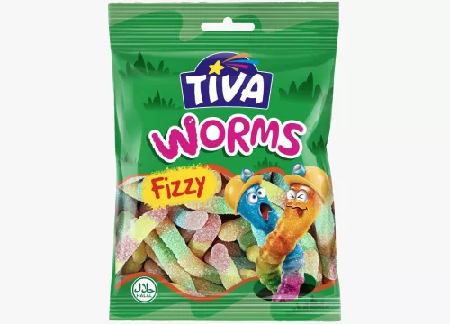 Tiva Fizzy Worms 6x12x80g
